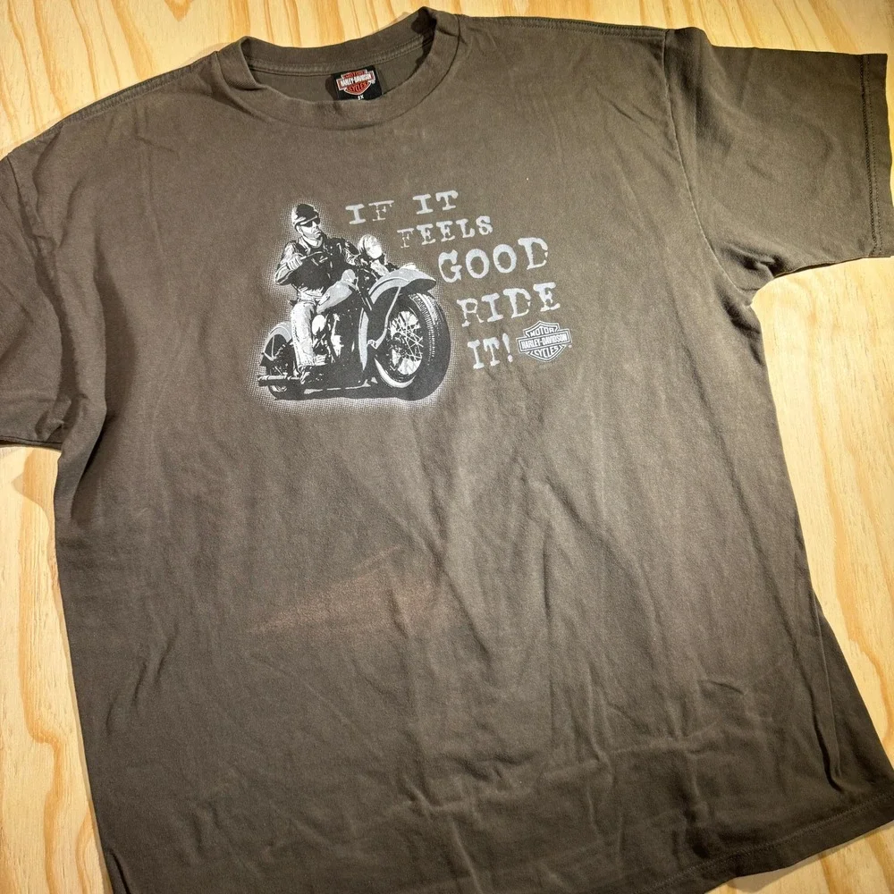 Harley-Davidson Men's House of Milwaukee Ride It Graphic Brown T-Shirt Size 2X